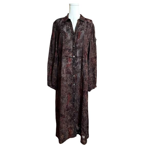 Soft Surrounding NEW Lawton Shirt Dress Leopard Print Button Front Size XL - Picture 6 of 15